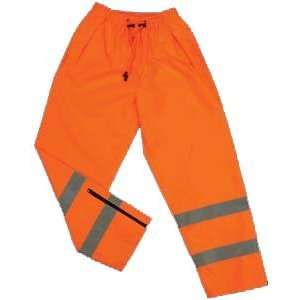 Pants, ANSI Class E, Color Orange, Elastic Waist, Draw Cord with Lock 