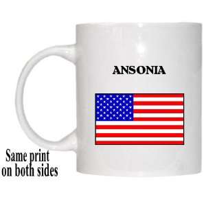  US Flag   Ansonia, Connecticut (CT) Mug 
