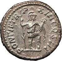 CARACALLA 210AD Ancient Authentic Silver Roman Coin VIRTUS Bravery w 
