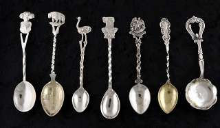   Small Silver Souvenir Spoons Sterling Salt Dutch San Francisco  