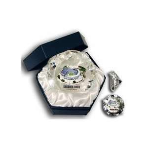 Soldier Field (Chicago Bears) 4 Glass Diamond Paperweight