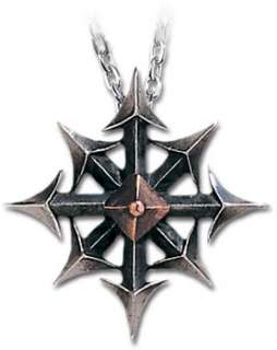   Necklace Chaos Arrows Compass Path Pewter Alchemy Gothic Bronze Star