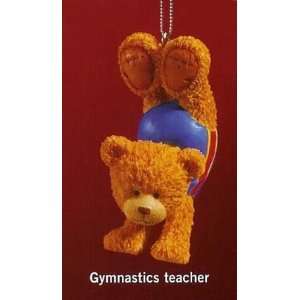  RUSS 3 Very Beary Christmas Ornament Gymnastics Teacher 