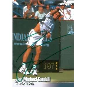Jan Michael Gambill Autographed/Hand Signed Tennis card (2003 Netpro 