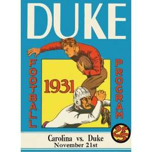   Program Cover Art   DUKE (H) VS NORTH CAROLINA 1931