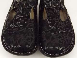Womens shoes black Alegria PG Lite 39 9 M clogs tooled leather comfort 
