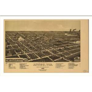  Historic Antigo, Wisconsin, c. 1886 (M) Panoramic Map 