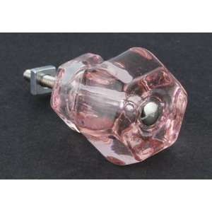  Depression Pink Glass Knob 1 1/2 K39 GK 4P