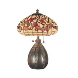   Tiffany TT101359 Rouzie Table Lamp, Antique Bronze and Art Glass Shade