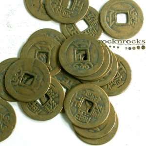   ANTIQUE LOOK CHINESE COINS FOR JEWELRY DESIGN & MORE