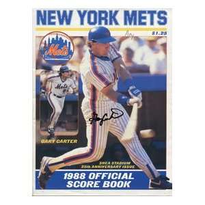 Gary Carter NY Mets Autographed Score Book 1988  Sports 