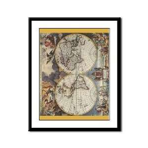    Reproduction Antique World Map Framed Print