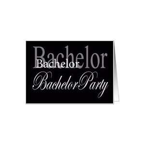 Bachelor Party Invitation Lettering Card
