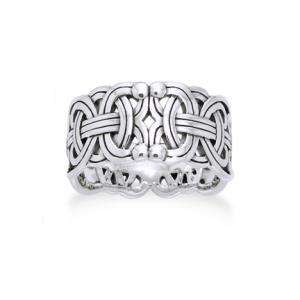 Viking Braided Borre Knot Sterling Silver Ring  