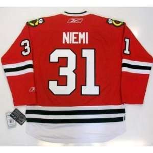  Antti Niemi Chicago Blackhawks Rbk Jersey Home Red Real 