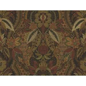  Geddy House Damask Mahogany Wallpaper by Waverly in Master 