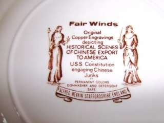 Alfred Meakin Fairwinds, 2 Collector Plates, Fair Winds  