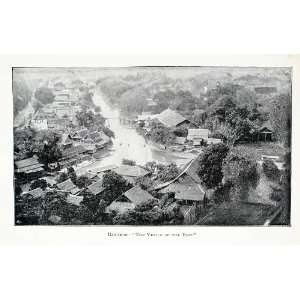  1895 Halftone Print Bangkok Thailand Siam Capital River 