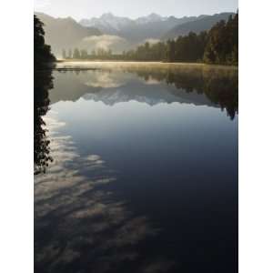  Matheson Reflecting a Near Perfect Image of Mount Tasman and Aoraki 