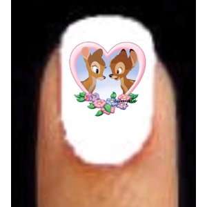  Bambi Deer Love Heart Valentines Day Nail Decal Art 20 
