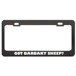 Got Barbary Sheep? Animals Pets Black Metal License Plate Frame Holder 
