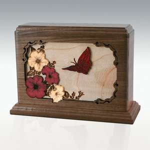 Hampton Style Butterfly Cremation Urn (Medium)   Engravable   Free 