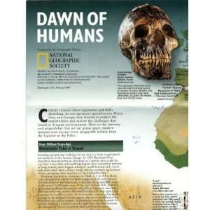   Geographic Map, Dawn of Humans, Feb 1997 Gilbert M. Grosvenor Books