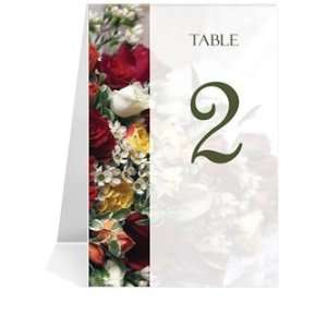  Wedding Table Number Cards   Rose Red Breath #1 Thru #16 
