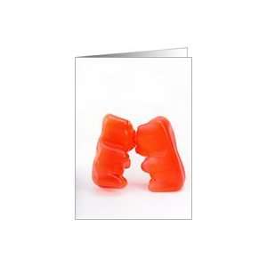  Thinking of you. Kissing red gummy bears Card Health 