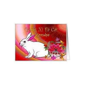  Gong Xi Fa Cai ~ Grandpa ~ Rabbit/Flowers/Vibrant Colors 