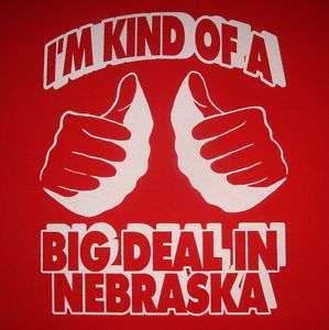 nebraska t shirt funny vintage big deal humor red tee  