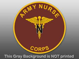 Army Nurse Corps Round Seal Sticker  decal logo nursing  