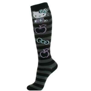  Hello Kitty Blue and Purple Apple Bow knee high socks in 