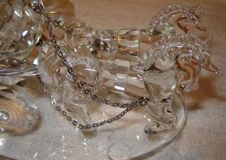 Godinger crystal cut Cinderella wedding coach ornament  