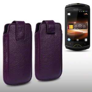  SONY ERICSSON LIVE WITH WALKMAN PURPLE TEXTURED PU LEATHER 