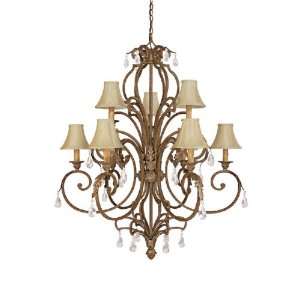  Capital Lighting 3429SP 419 CR 9 Light Fair Chandelier 