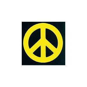  Peace Sign Magnet Yellow 6 Inch 