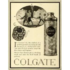  1922 Ad Colgate Florient Orient Flowers Talc Face Powder 