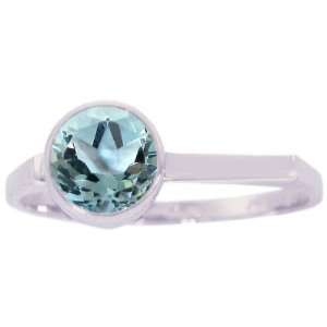  Round Gemstone Stackable Ring Aquamarine, size7.5 diViene Jewelry