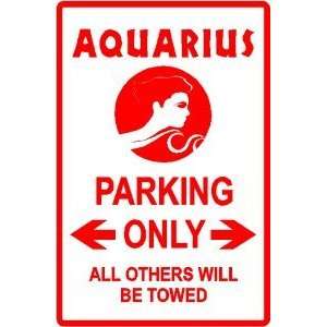  AQUARIUS PARKING sign * street zodiac stars