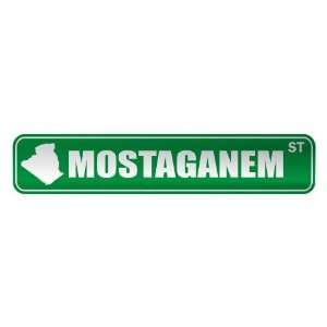     MOSTAGANEM ST  STREET SIGN CITY ALGERIA