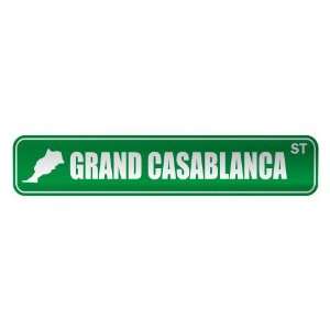   GRAND CASABLANCA ST  STREET SIGN CITY MOROCCO 