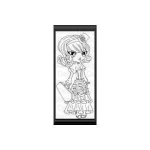  Vampire Girl Unmounted Rubber Stamp 