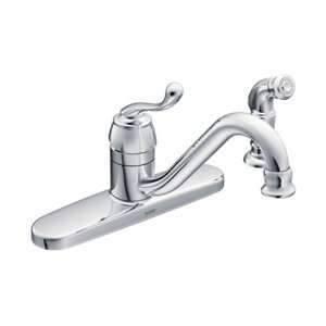Moen CA87520 Muirfield 1 Handle Low Arc Kitchen Sink Faucet Chrome
