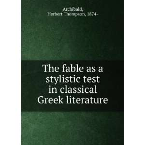   classical Greek literature Herbert Thompson, 1874  Archibald Books