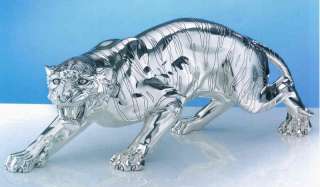 Sculpture Statue TIGER Silver 925 Made in Italy  