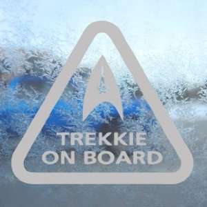  Star Trek Trekkie On Board Gray Decal Window Gray Sticker 