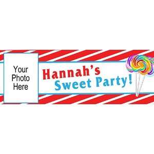  Lollipop Swirls Photo Banner 18 Inch x 54 Inch All Weather 