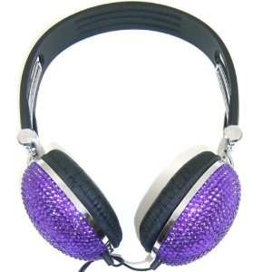   Crystal Rhinestone Bling Dj Over ear Headphones 