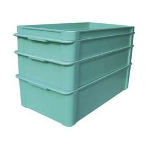  Made in USA 12x23 3/8x4 3/8 Green Stack Only Containers 